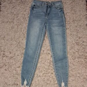 KanCan Light Blue Distressed Skinny Jeans